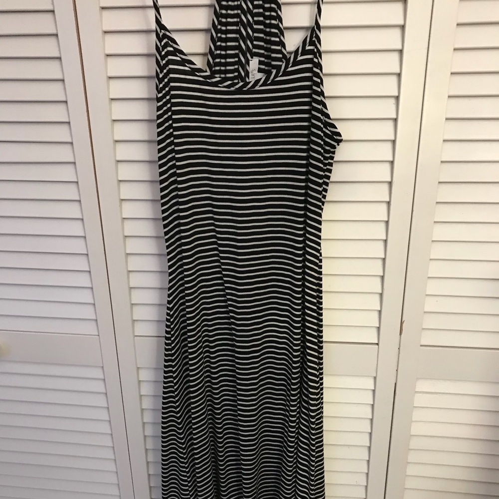 Striped high low dress